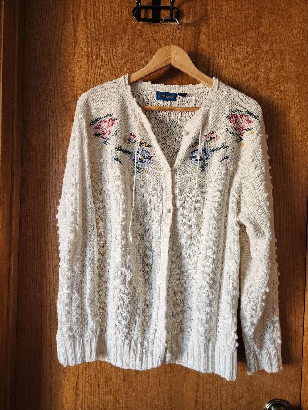 Carroll Reed Vintage Embroidered Cardigan
